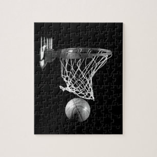 Quebra-cabeça Basquete preto e branco