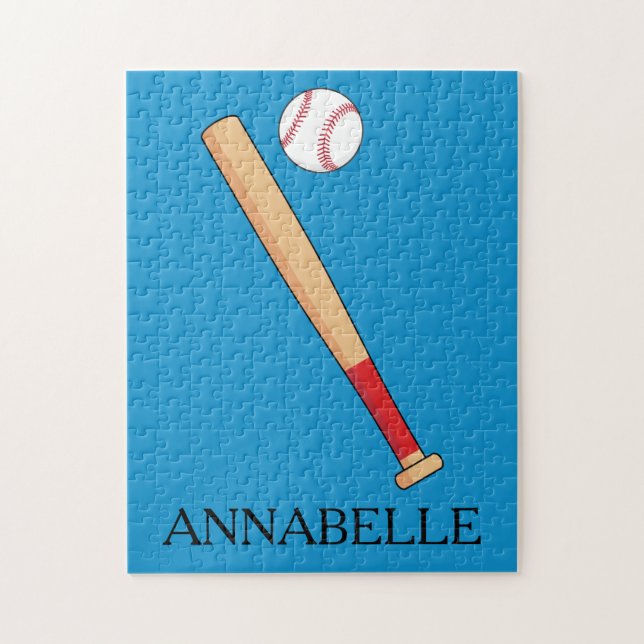 Quebra-cabeça Bat Baseball com Padrão de Bola (Vertical)