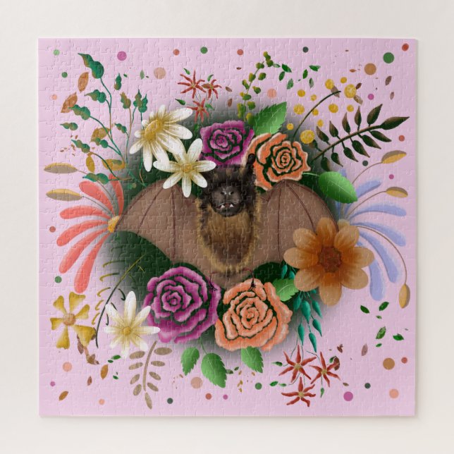 Quebra-cabeça Bat Flowers Floral Botânica (Vertical)