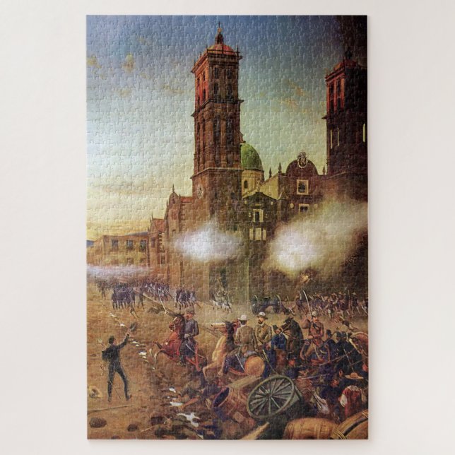 Quebra-cabeça Batalha da História Mexicana de Puebla (Vertical)