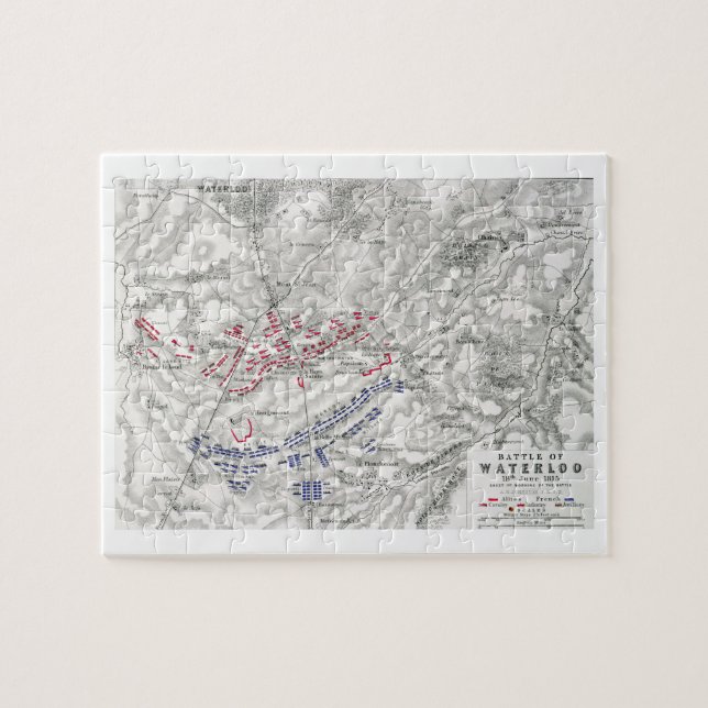 Quebra-cabeça Batalha de Waterloo, o 18 de junho de 1815, folha (Horizontal)