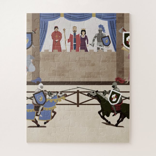 Quebra-cabeça Batalha dos Cavaleiros na Idade Média (Vertical)