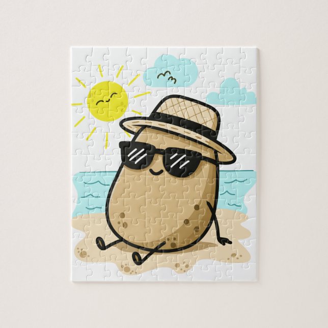 Quebra-cabeça Batata Na Praia Vibes de Verão (Vertical)