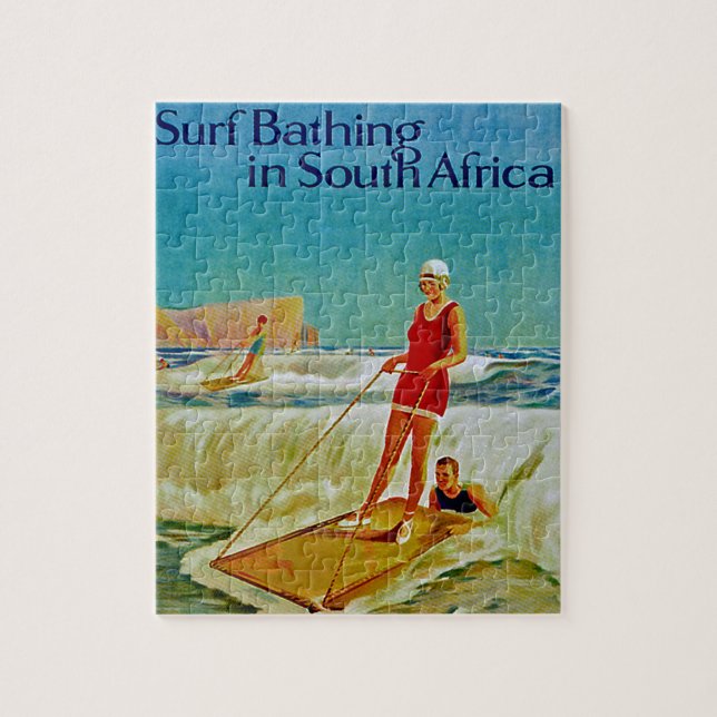 Quebra-cabeça Bathing surf na África do Sul (Vertical)