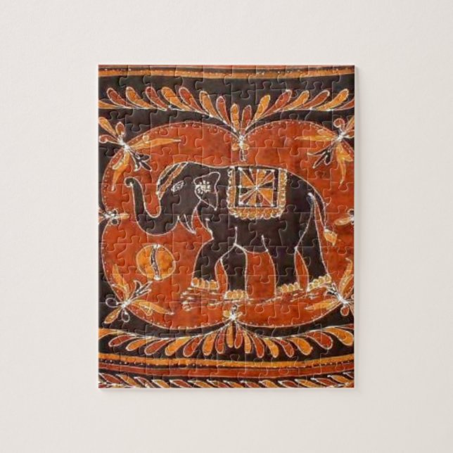 Quebra-cabeça Batik do elefante (Vertical)