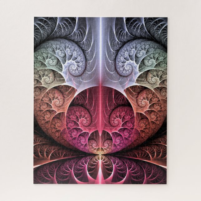 Quebra-cabeça Batimento cardíaco, Arte fractal surreal abstrata  (Vertical)
