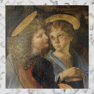 Quebra-cabeça Batismo dos Anjos Cristos por Leonardo da Vinci