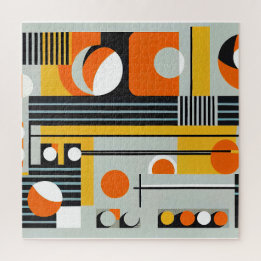 Quebra-cabeça Bauhaus Geométrico Design 01 Perfeito Para