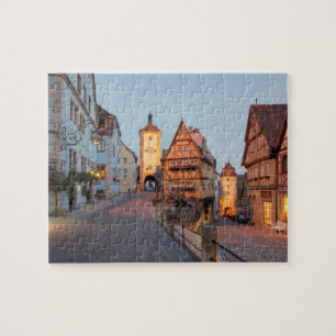 Quebra-cabeça Baviera, der Tauber do ob de Rothenburg