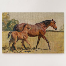 Quebra-cabeça Bay Brown Thoroughgenealogia Mare e Foal