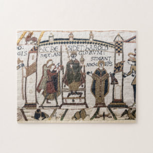 Quebra-cabeça Bayeux Tapeçaria - Rei Harold Coronation