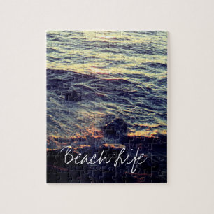 Quebra-cabeça Beach Life cita Waves Ocean Sunset Water Gift