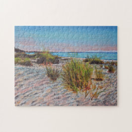 Quebra-cabeça Beach Painting Florida Sand Pink