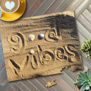 Quebra-cabeça Beach Sand Photo Good Vibes Cote Vacation Modern