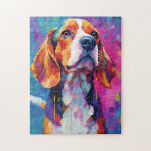 Quebra-cabeça Beagle Colorida
