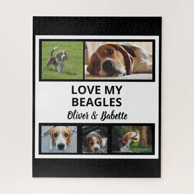 Quebra-cabeça Beagle lança uma coleção personalizada de fotos de (Vertical)