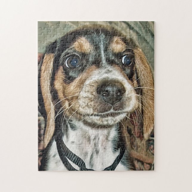 Quebra-cabeça Beagle Puppy Adorável (Vertical)