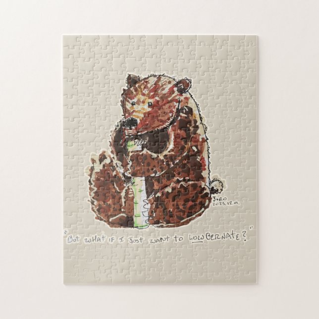 Quebra-cabeça Bear Contemplates Hibernation (Vertical)