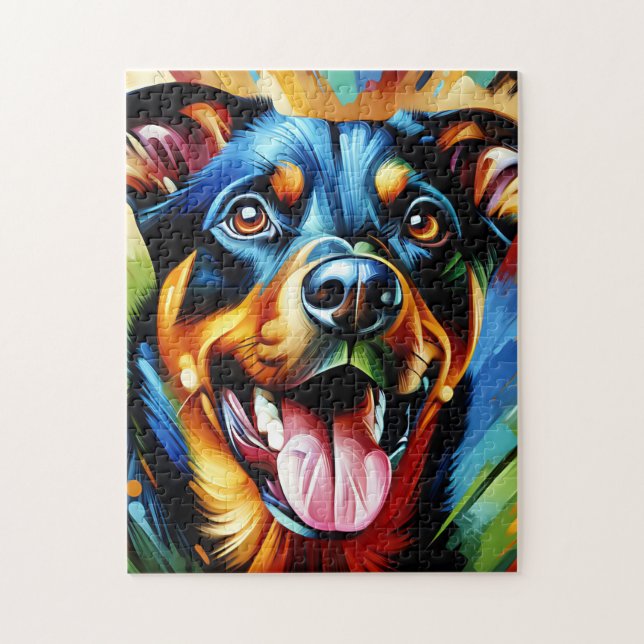 Quebra-cabeça Beauceron Dog Retrait Acrylic Art Impressão Dog Lo (Vertical)