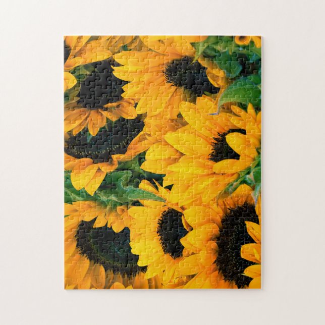 Quebra-cabeça Beautiful, Challenging Golden Sunflowers Puzzle (Vertical)