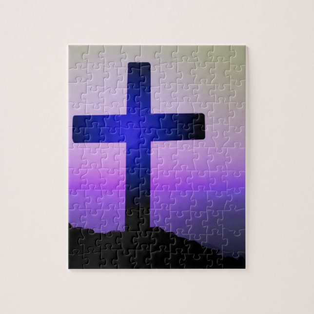 Quebra-cabeça Beautiful Cross Purple Sky (Vertical)