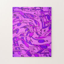 Beautiful Music Upbeat Musical Notes Purple Pink