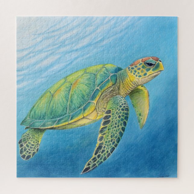 Quebra-cabeça Beauty of the turtle (Vertical)