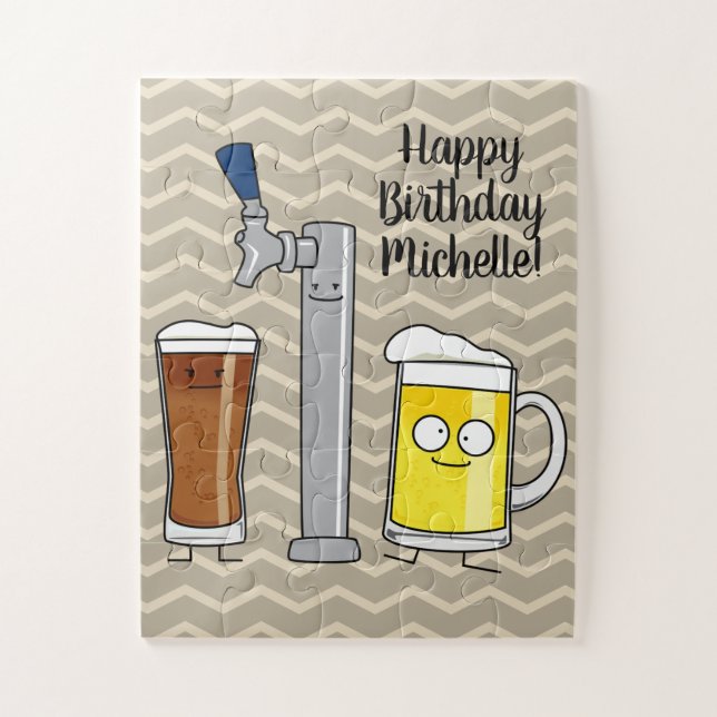 Quebra-cabeça Bebado robusto da caneca da espuma do álcool da (Vertical)