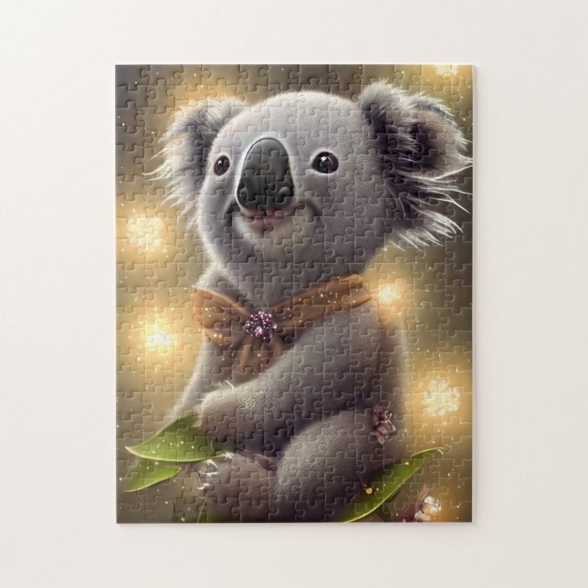 Quebra-cabeça Bebê Adorável Sorrindo Urso Koala (Vertical)