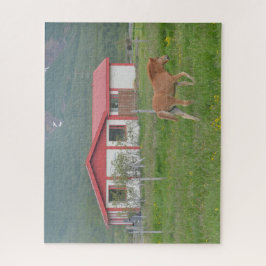 Quebra-cabeça Bebê Cavalo Islandês na Fazenda