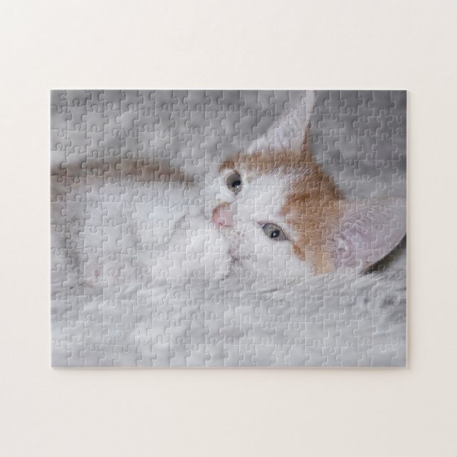 Quebra-cabeça Bebê-laranja-branca (Horizontal)