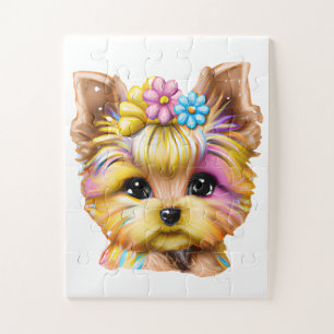 Quebra-cabeça Bebê-Yorkie bonito e adorável