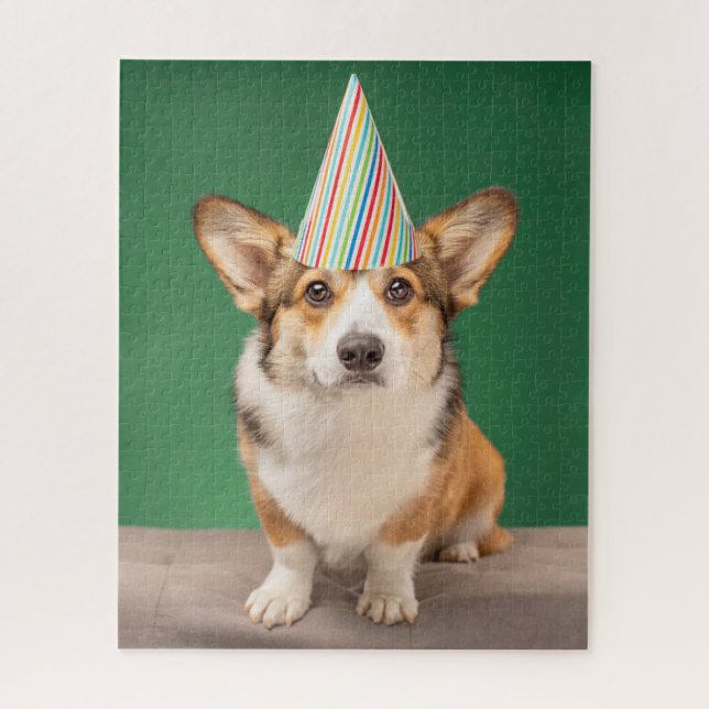 Quebra-cabeça Bebês Mais Pobres | Corgi Birthday Puppy (Vertical)