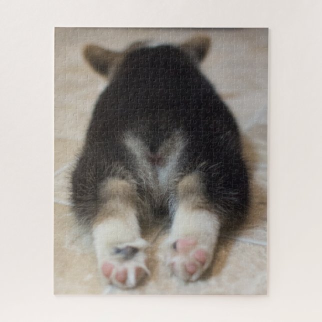 Quebra-cabeça Bebês Mais Pobres | Corgi Puppy Atrás (Vertical)