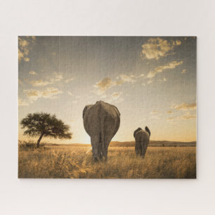 Quebra-cabeça Bebês Mais Pobres Elefante, Vitelo e Mãe