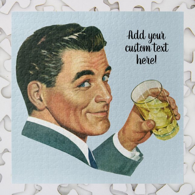 Quebra-cabeça Bebidas Coquetéis Antigos, Homem Bebendo Drinks (Criador carregado)