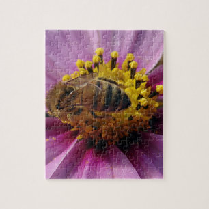 Quebra-cabeça Bee Cosmo, Abelha Mel e Flor Cosmo
