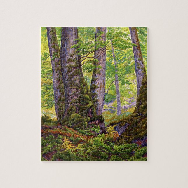 Quebra-cabeça Beech Trees in the Forest (Woodland) (Paul Ranson) (Vertical)