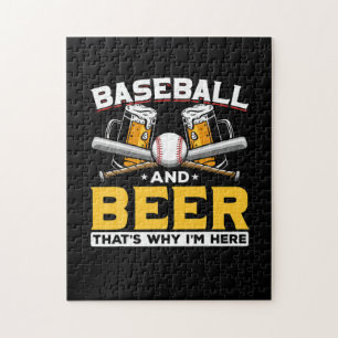 Quebra-cabeça Beer Drinker Baseball Beball Humor Aniversário