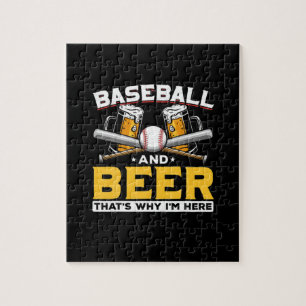 Quebra-cabeça Beer Drinker Baseball Beball Humor Aniversário