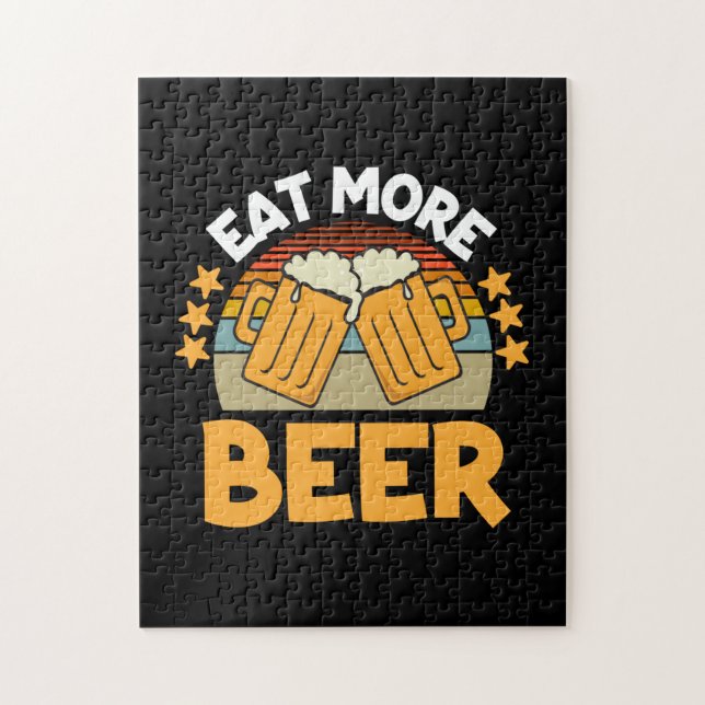 Quebra-cabeça Beer Drinker Come Mais Cerveja Engraçado Bebendo A (Vertical)
