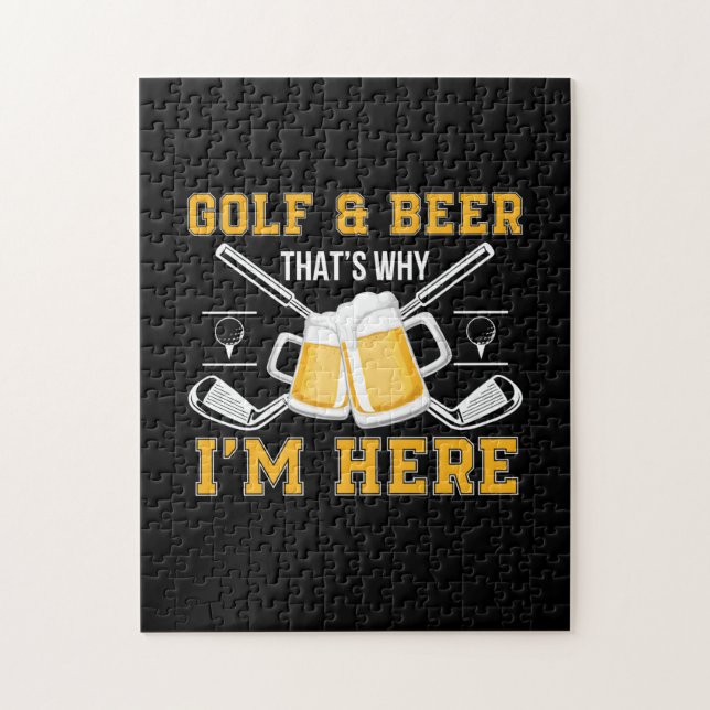 Quebra-cabeça Beer Drinker Golf E Beer Aniversário (Vertical)