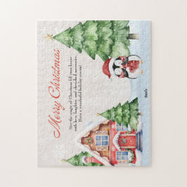 Quebra-cabeça Beige Watercolor personalizado Natal 8x10"