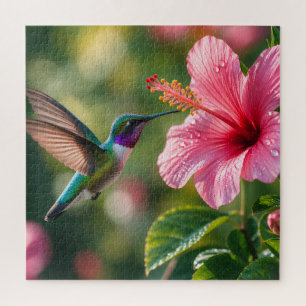 Quebra-cabeça Beija-flor em Flor