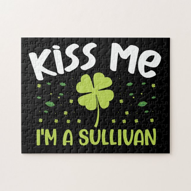 Quebra-cabeça Beije-me Sou Sullivan - Sobrenome Sullivan (Horizontal)