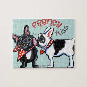 Quebra-cabeça Beijo do buldogue francês