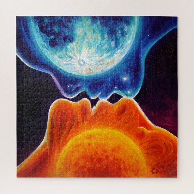 Quebra-cabeça Beijo Sol e Lua (Vertical)