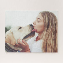 Beijos de Cachorro de Foto Personalizada Moderna