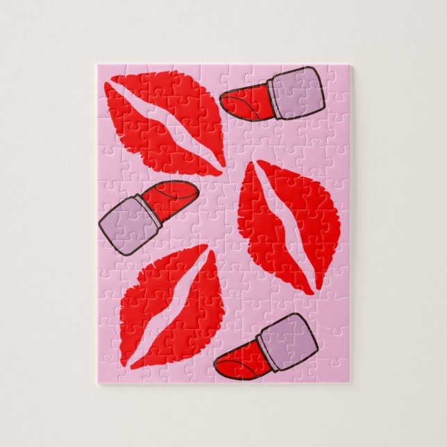 Quebra-cabeça beijos e batons (Vertical)