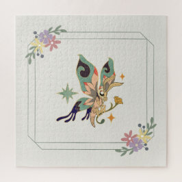 Quebra-cabeça Bela Borboleta Gráfica, Fundo bege